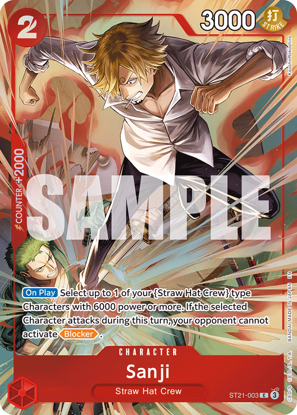 Sanji (Premium Card Collection -Best Selection Vol. 6-) One Piece card (ST21-003, Other Product Cards)