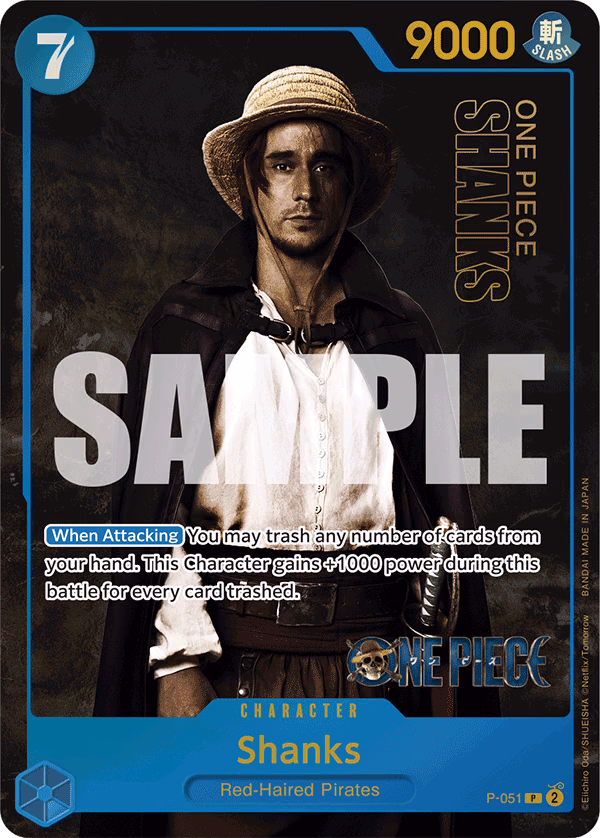 Shanks (Premium Card Collection -Live Action Edition-) One Piece card (P-051, Other Product Cards)
