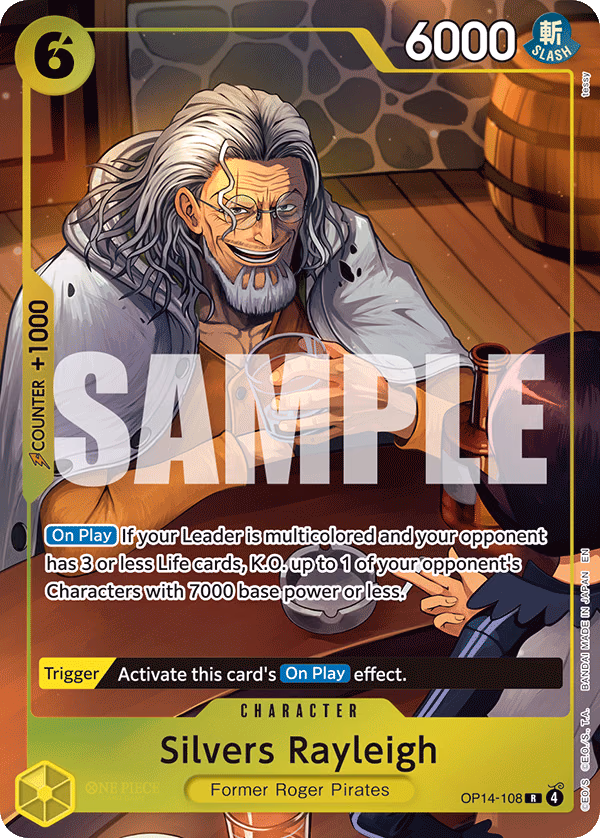 Silvers Rayleigh (One Piece Card Game Illustration Box Vol. 7) One Piece card (OP14-108, Other Product Cards)