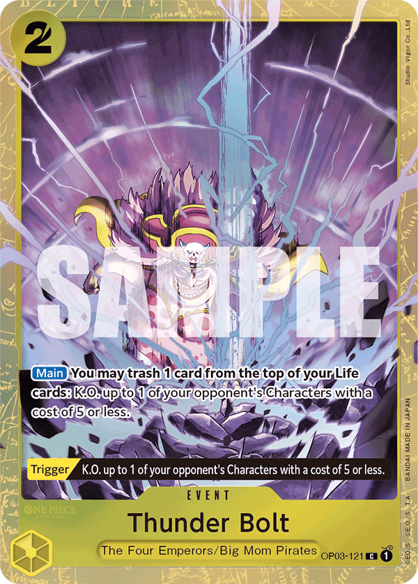 Thunder Bolt (Premium Card Collection -Best Selection Vol. 1-) One Piece card (OP03-121, Other Product Cards)