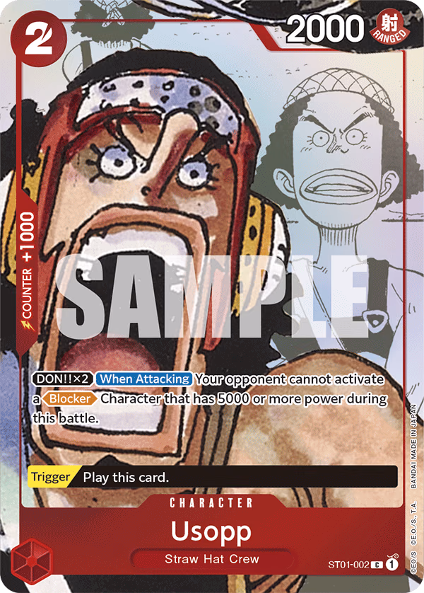 Usopp (Alternate Art) One Piece card (ST01-002, Other Product Cards)
