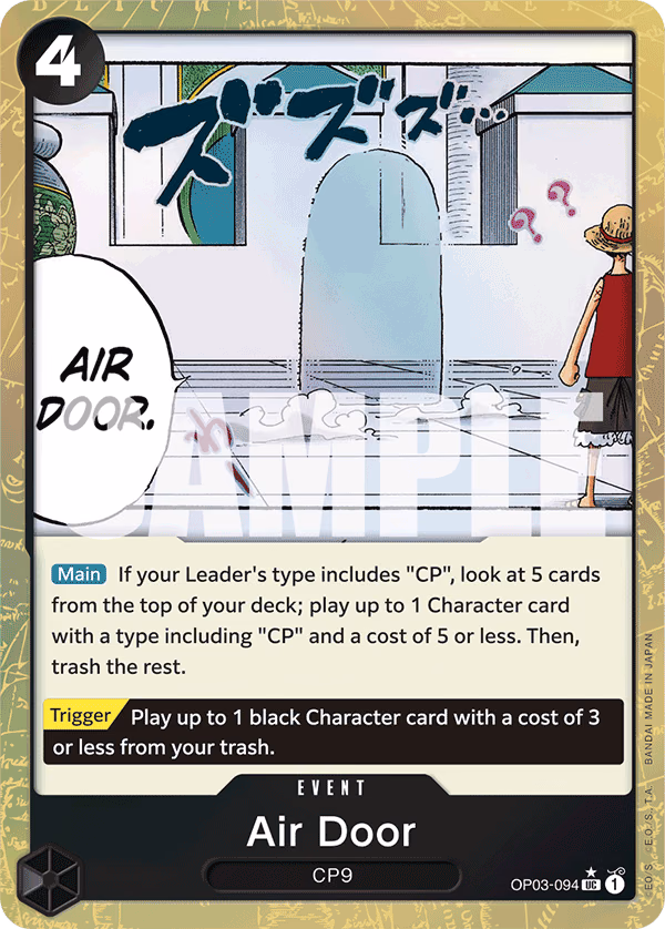Air Door (Jolly Roger Foil) One Piece card (OP03-094, Premium Booster -The Best-)