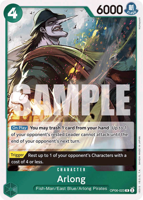 Arlong (Alternate Art) One Piece card (OP06-023, Premium Booster -The Best-)