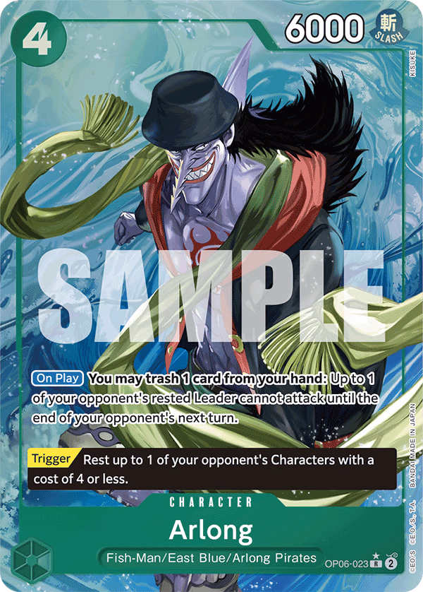 Arlong (Full Art) One Piece card (OP06-023, Premium Booster -The Best-)
