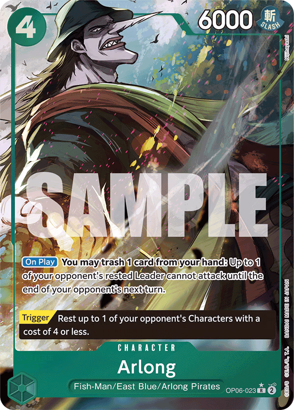 Arlong (Jolly Roger Foil) One Piece card (OP06-023, Premium Booster -The Best-)