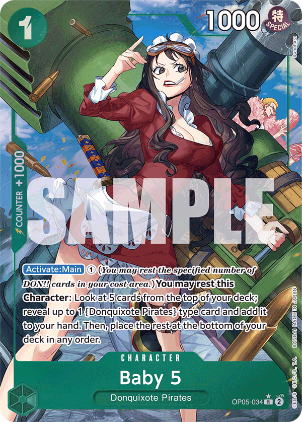 Baby 5 (Full Art) One Piece card (OP05-034, Premium Booster -The Best-)