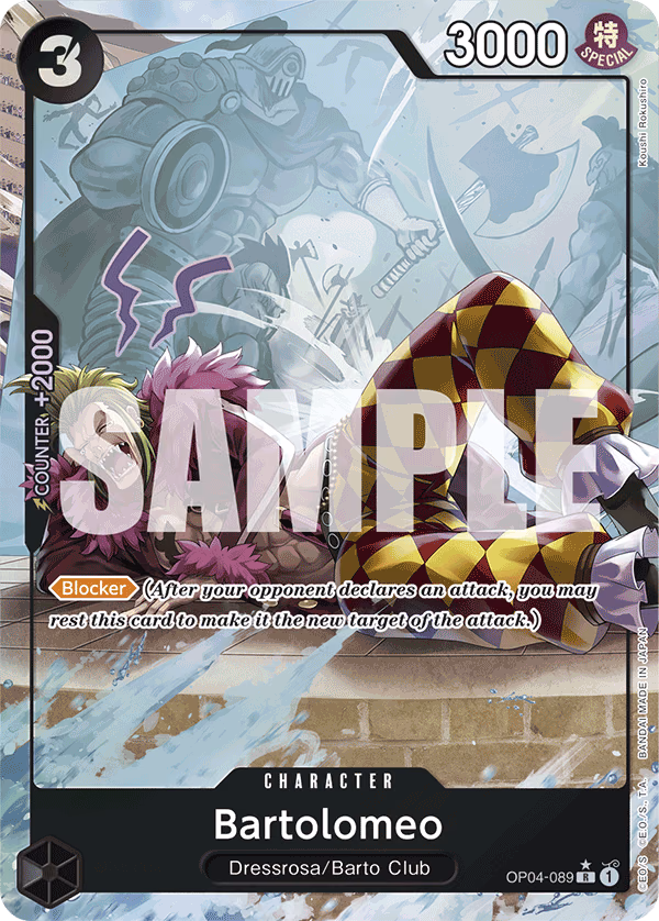 Bartolomeo (Full Art) One Piece card (OP04-089, Premium Booster -The Best-)