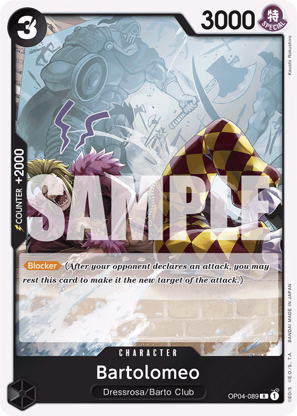 Bartolomeo (Jolly Roger Foil) One Piece card (OP04-089, Premium Booster -The Best-)