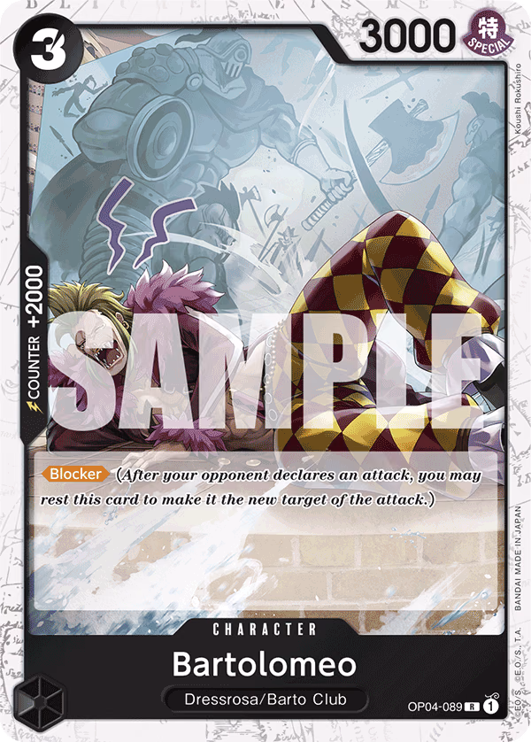 Bartolomeo (Reprint) One Piece card (OP04-089, Premium Booster -The Best-)