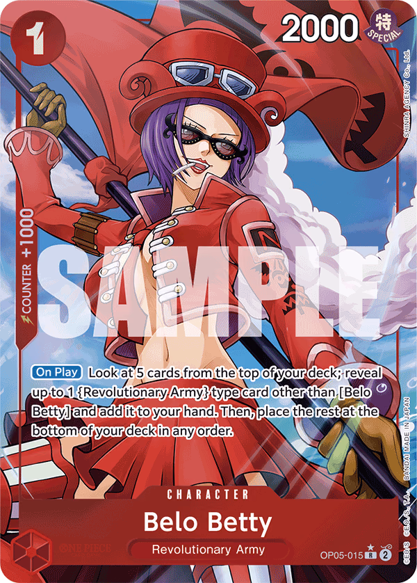 Belo Betty (Alternate Art) One Piece card (OP05-015, Premium Booster -The Best-)