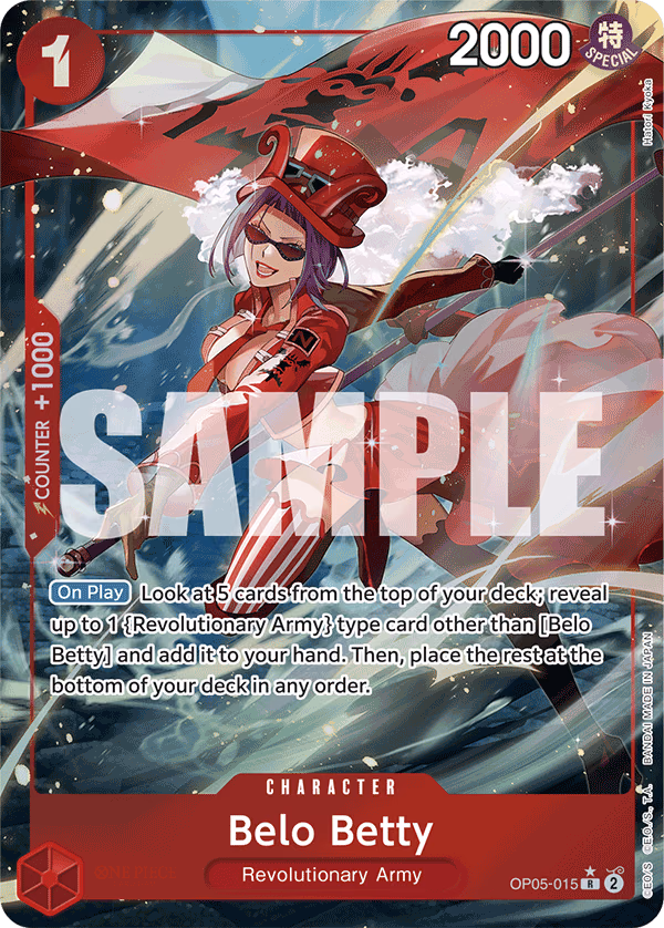 Belo Betty (Full Art) One Piece card (OP05-015, Premium Booster -The Best-)