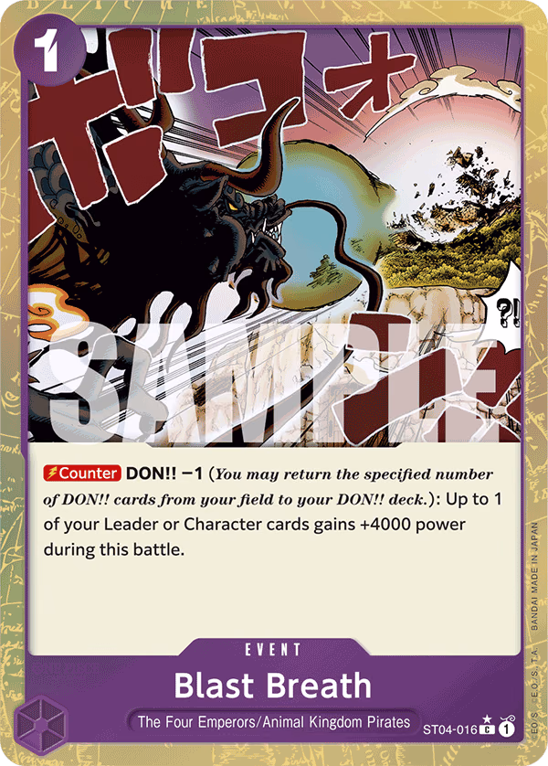 Blast Breath (Textured Foil) One Piece card (ST04-016, Premium Booster -The Best-)
