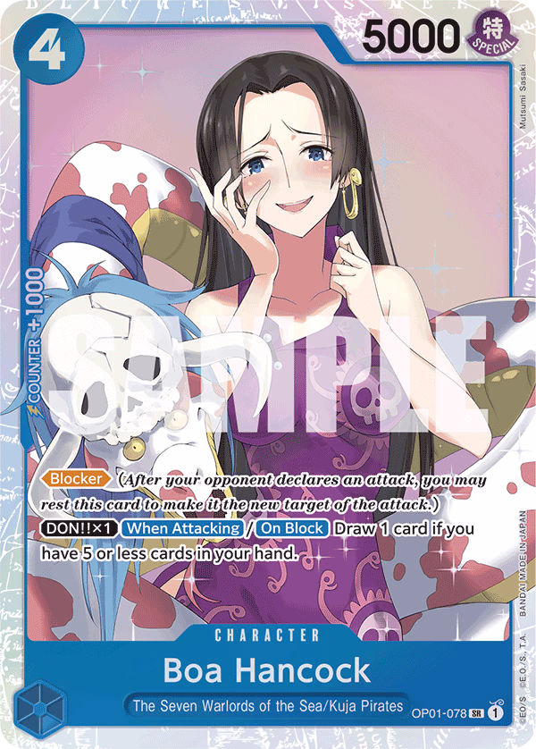 Boa Hancock (Alternate Art) One Piece card (OP01-078, Premium Booster -The Best-)