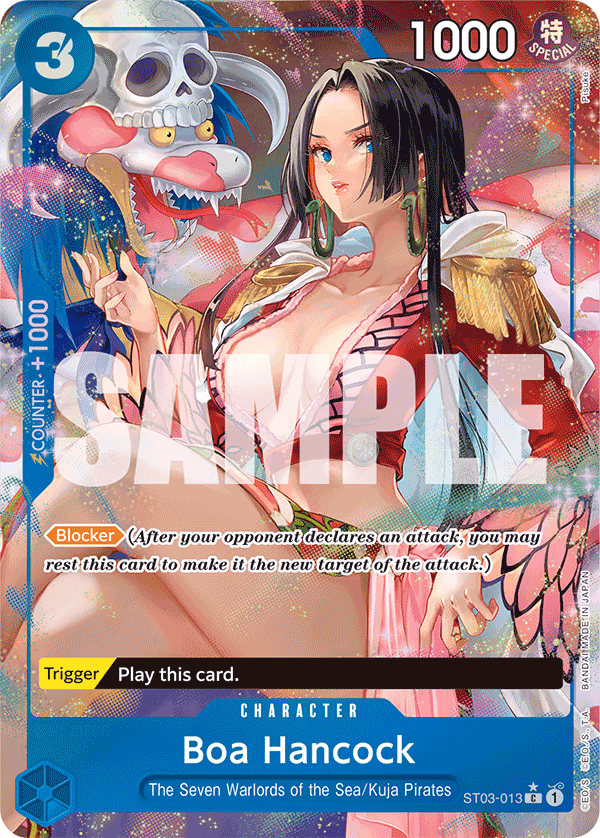 Boa Hancock (Alternate Art) One Piece card (ST03-013, Premium Booster -The Best-)