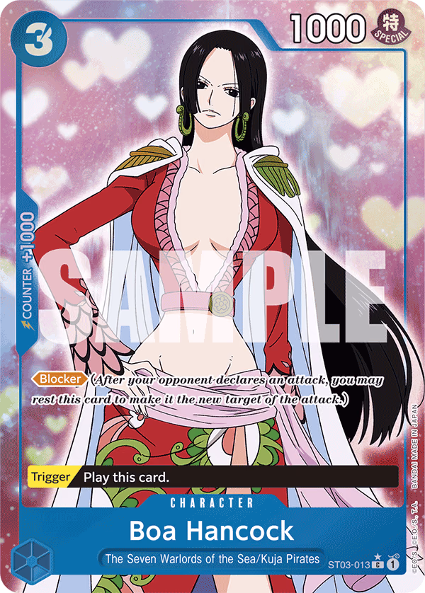 Boa Hancock (Jolly Roger Foil) One Piece card (ST03-013, Premium Booster -The Best-)