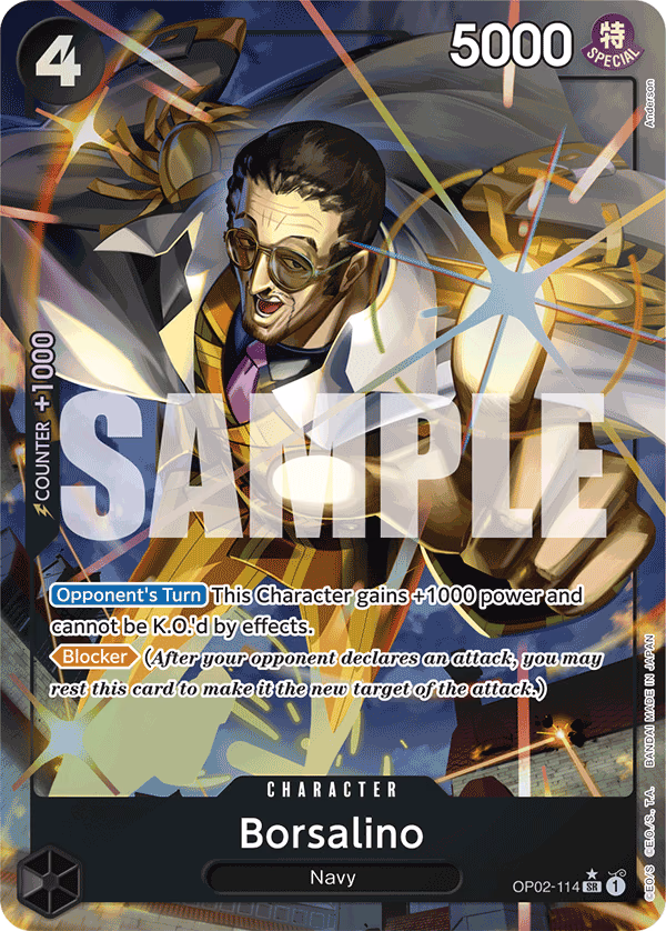 Borsalino (Reprint) One Piece card (OP02-114, Premium Booster -The Best-)