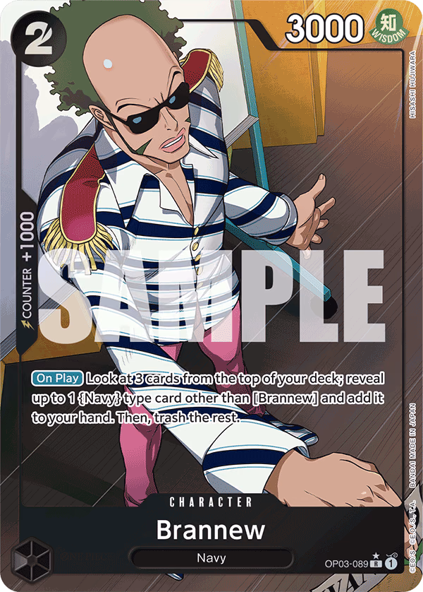 Brannew (Alternate Art) One Piece card (OP03-089, Premium Booster -The Best-)