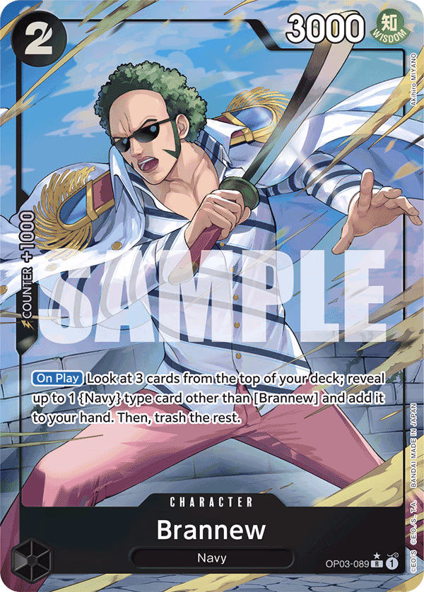 Brannew (Full Art) One Piece card (OP03-089, Premium Booster -The Best-)