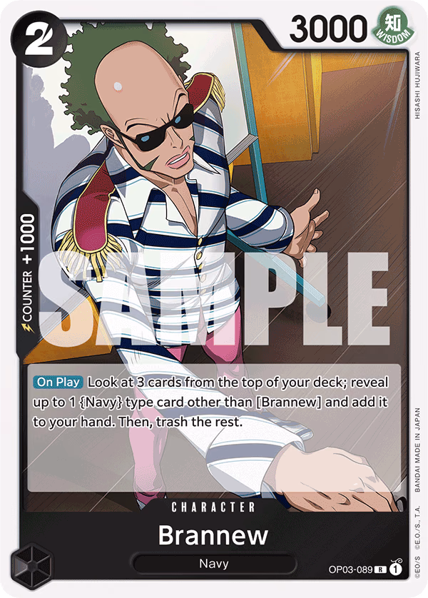 Brannew (Jolly Roger Foil) One Piece card (OP03-089, Premium Booster -The Best-)