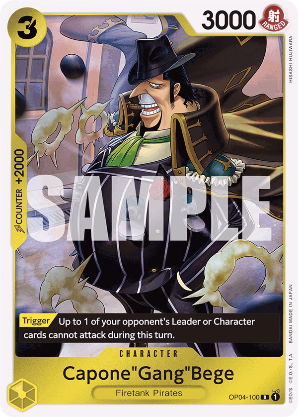 Capone"Gang"Bege (Jolly Roger Foil) One Piece card (OP04-100, Premium Booster -The Best-)