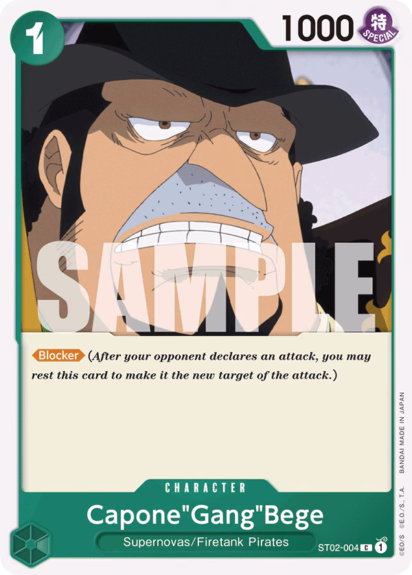 Capone"Gang"Bege (Full Art) One Piece card (ST02-004, Premium Booster -The Best-)