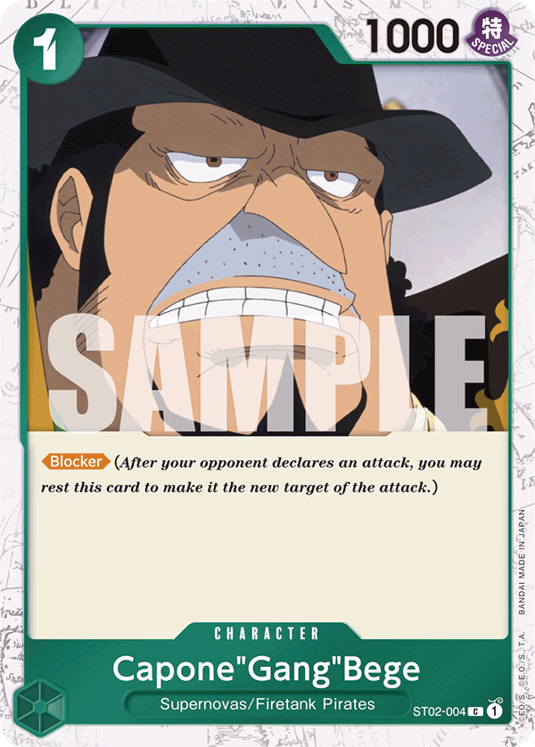 Capone"Gang"Bege (Premium Card Collection -Best Selection Vol. 2-) One Piece card (ST02-004, Premium Booster -The Best-)