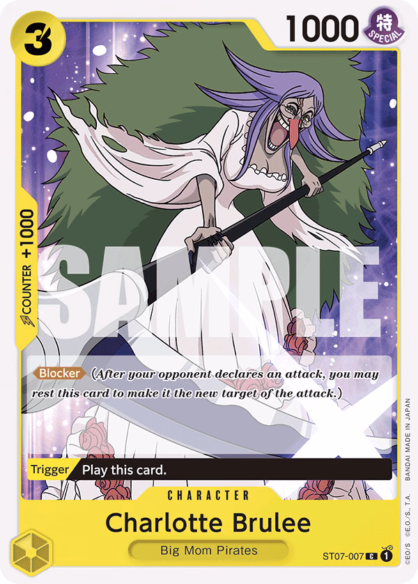 Charlotte Brulee (Jolly Roger Foil) One Piece card (ST07-007, Premium Booster -The Best-)