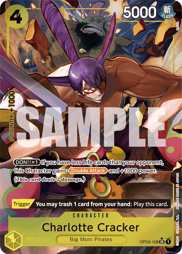 Charlotte Cracker (Reprint) One Piece card (OP03-108, Premium Booster -The Best-)