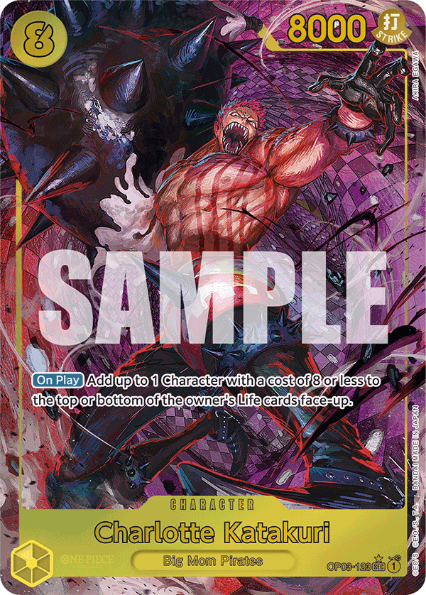 Charlotte Katakuri (Reprint) One Piece card (OP03-123, Premium Booster -The Best-)