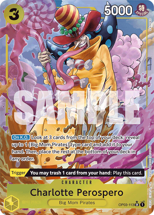 Charlotte Perospero (Reprint) One Piece card (OP03-113, Premium Booster -The Best-)