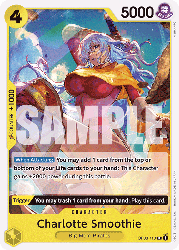 Charlotte Smoothie (Alternate Art) One Piece card (OP03-110, Premium Booster -The Best-)
