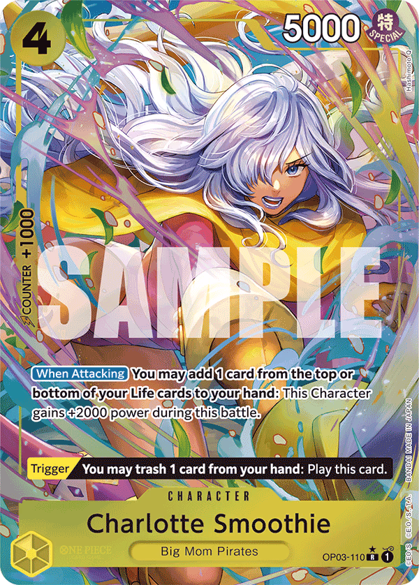 Charlotte Smoothie (Jolly Roger Foil) One Piece card (OP03-110, Premium Booster -The Best-)