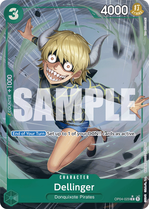 Dellinger (Jolly Roger Foil) One Piece card (OP04-029, Premium Booster -The Best-)