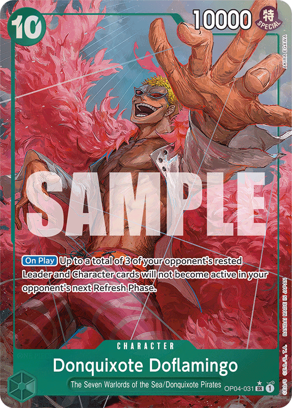 Donquixote Doflamingo (Reprint) One Piece card (OP04-031, Premium Booster -The Best-)