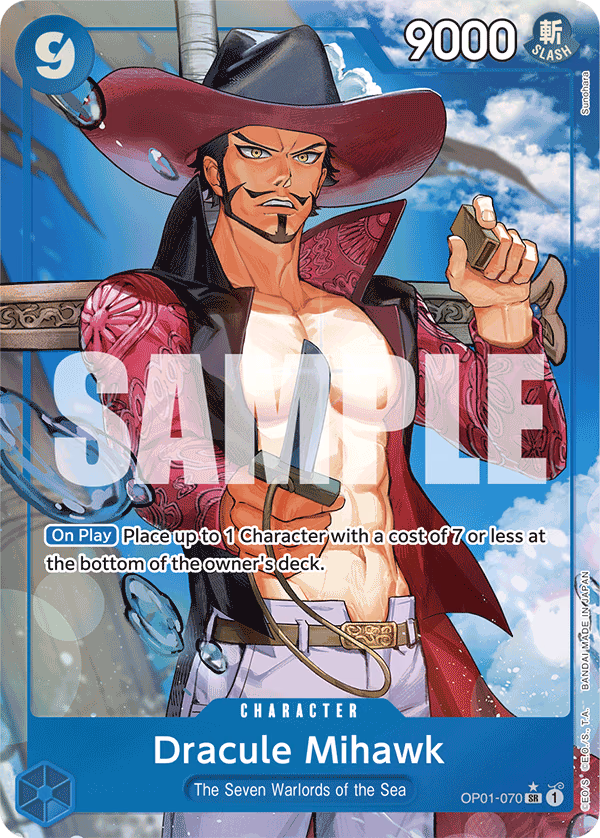 Dracule Mihawk (Reprint) One Piece card (OP01-070, Premium Booster -The Best-)