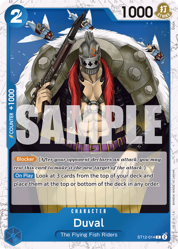 Duval (Alt Art) One Piece card (ST12-014, Premium Booster -The Best-)