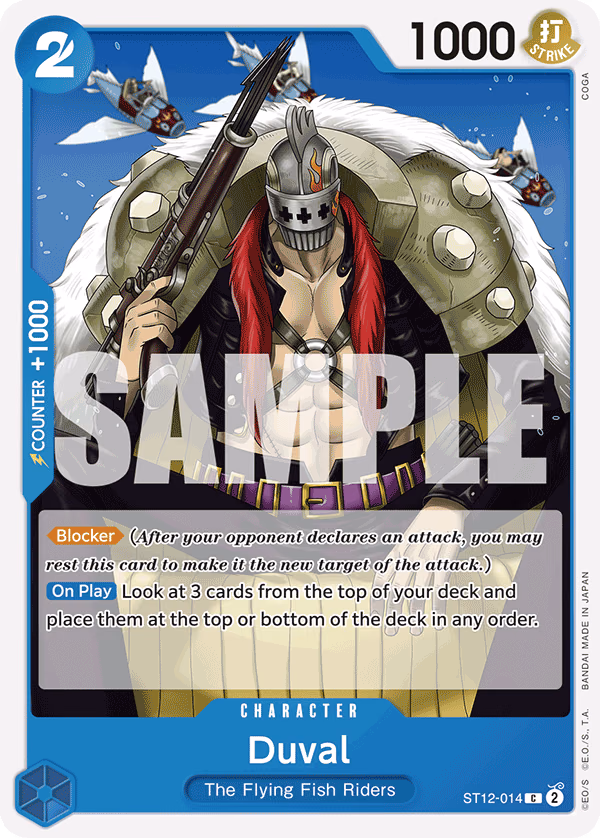 Duval (Full Art) One Piece card (ST12-014, Premium Booster -The Best-)