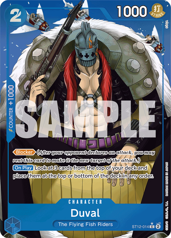 Duval (Jolly Roger Foil) One Piece card (ST12-014, Premium Booster -The Best-)