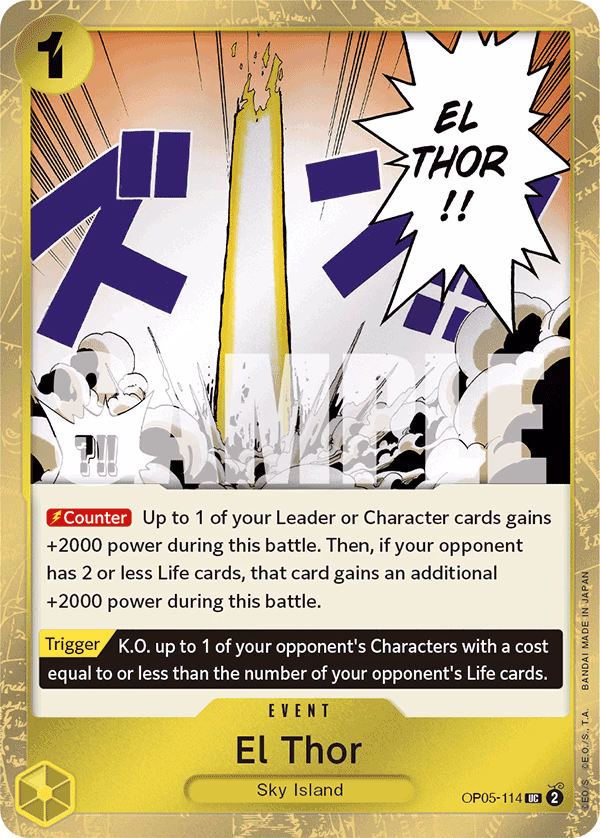 El Thor (Premium Card Collection -Best Selection Vol. 2-) One Piece card (OP05-114, Premium Booster -The Best-)