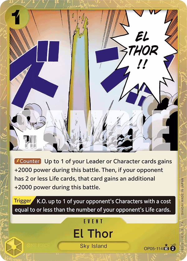 El Thor (Textured Foil) One Piece card (OP05-114, Premium Booster -The Best-)