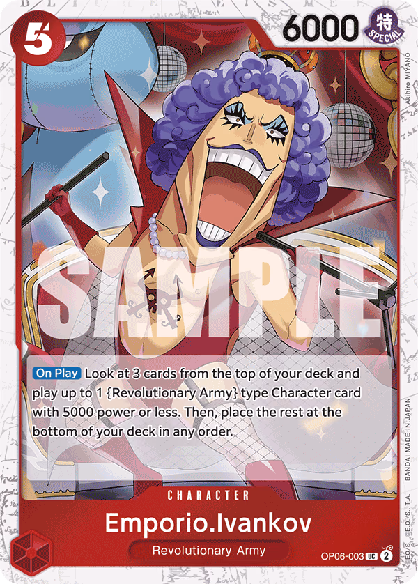 Emporio.Ivankov (Alt Art) One Piece card (OP06-003, Premium Booster -The Best-)
