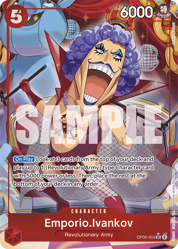 Emporio.Ivankov (Jolly Roger Foil) One Piece card (OP06-003, Premium Booster -The Best-)