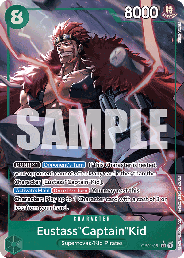Eustass"Captain"Kid (Alt Art) One Piece card (OP01-051, Premium Booster -The Best-)