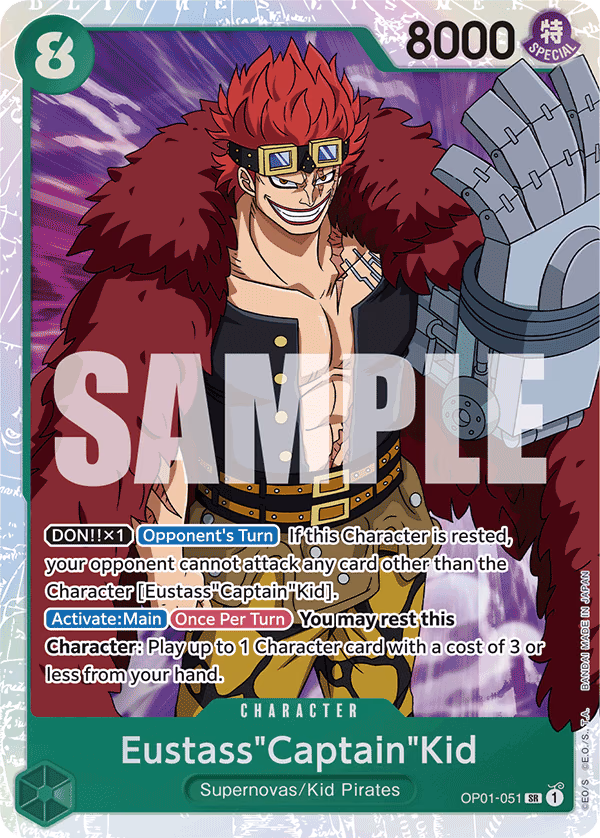 Eustass"Captain"Kid (Alternate Art) One Piece card (OP01-051, Premium Booster -The Best-)