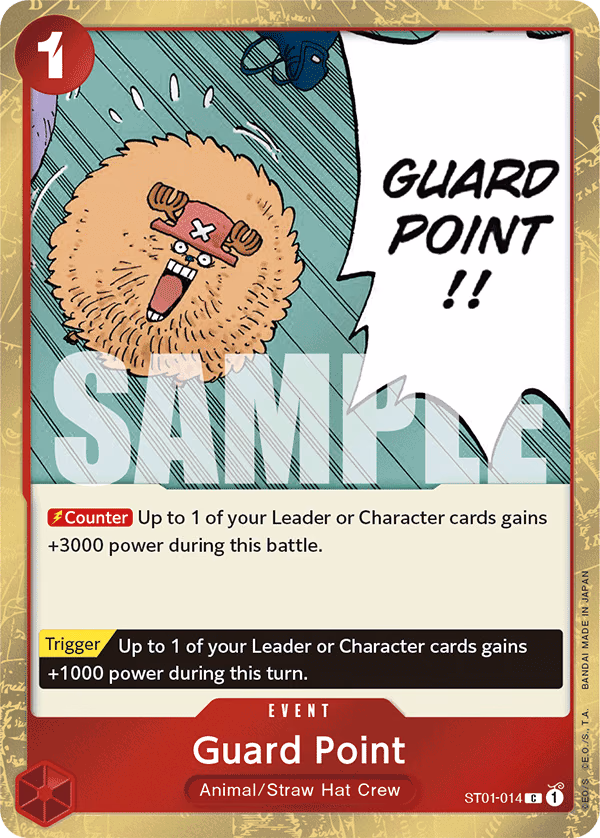 Guard Point (Alt Art) One Piece card (ST01-014, Premium Booster -The Best-)