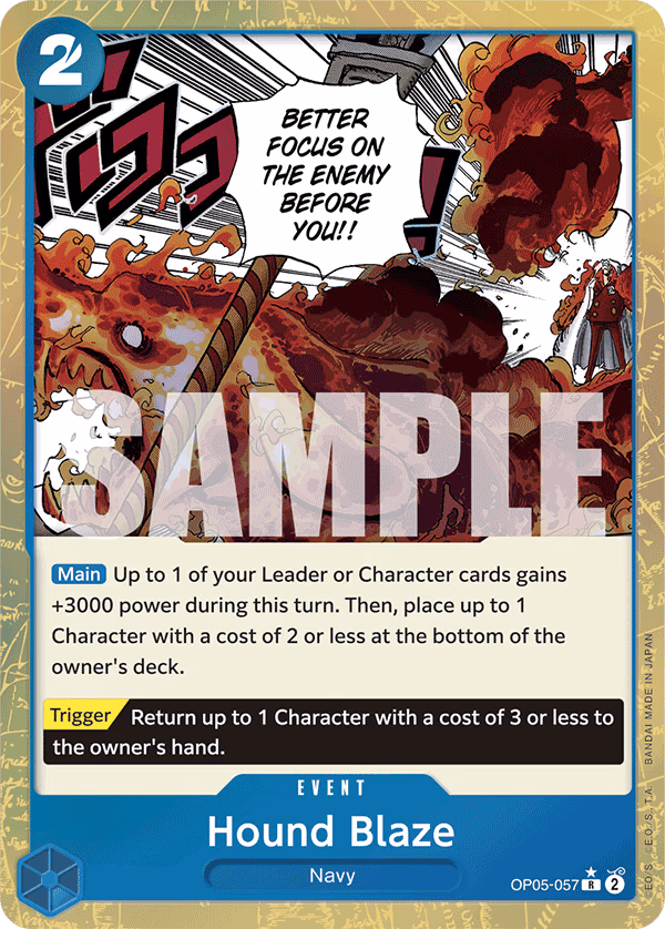 Hound Blaze (Alternate Art) One Piece card (OP05-057, Premium Booster -The Best-)
