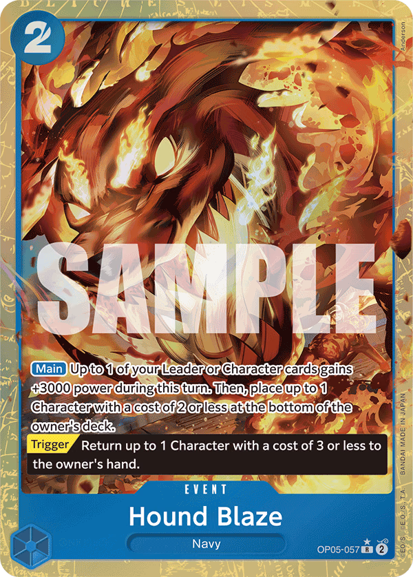 Hound Blaze (Jolly Roger Foil) One Piece card (OP05-057, Premium Booster -The Best-)