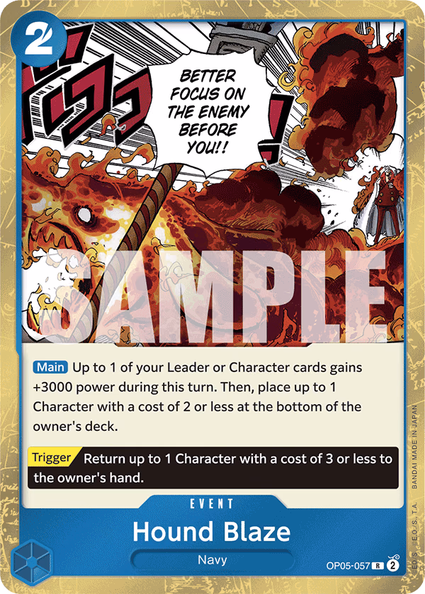 Hound Blaze (Textured Foil) One Piece card (OP05-057, Premium Booster -The Best-)