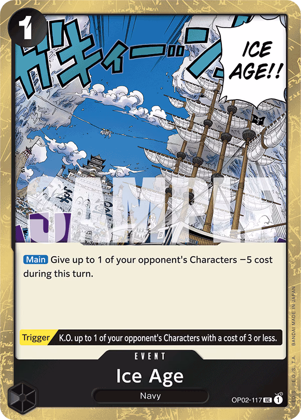 Ice Age (Alt Art) One Piece card (OP02-117, Premium Booster -The Best-)