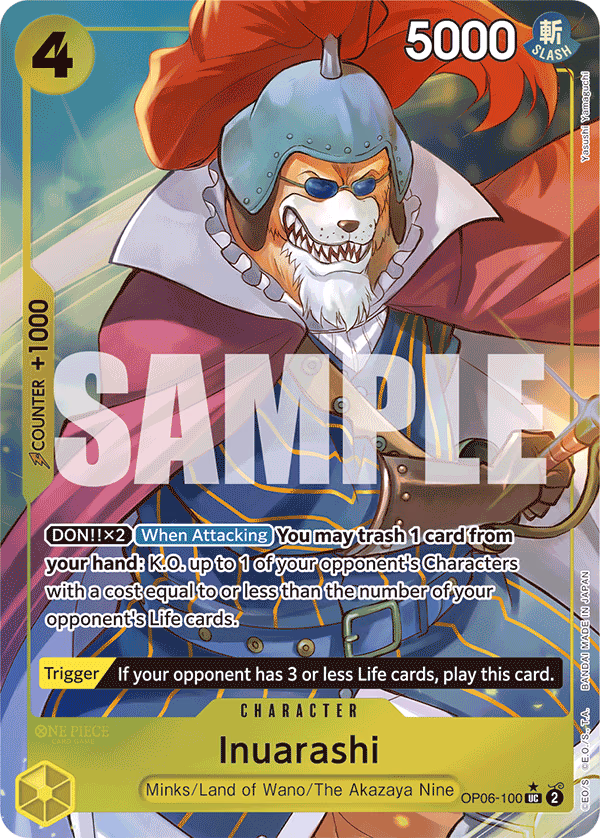Inuarashi (Jolly Roger Foil) One Piece card (OP06-100, Premium Booster -The Best-)